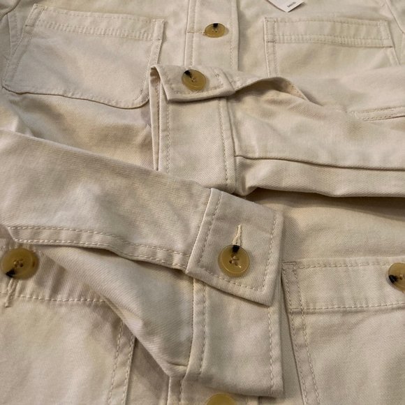 TALBOTS:  Shirt Jacket - ivory - Picture 5 of 9